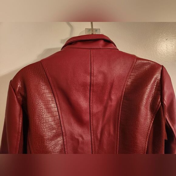 Marc NY Wine/Burgundy Faux Leather size M - Picture 6 of 11